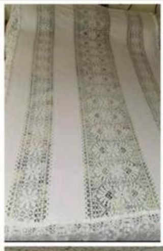 Antigua colcha de ganchillo 196 x 271 cm