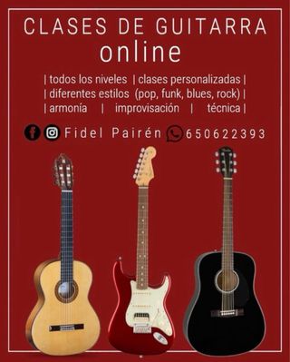 Clases de guitarra ONLINE en Madrid