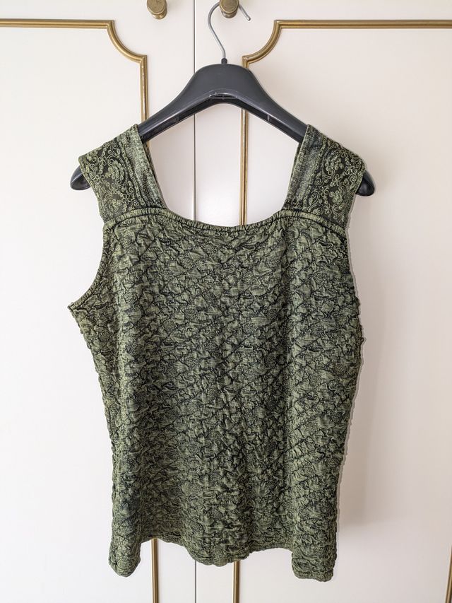 Canotta Donna XL Verde Stile Positano – Elegante