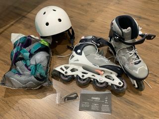 Patines, casco y protecciones