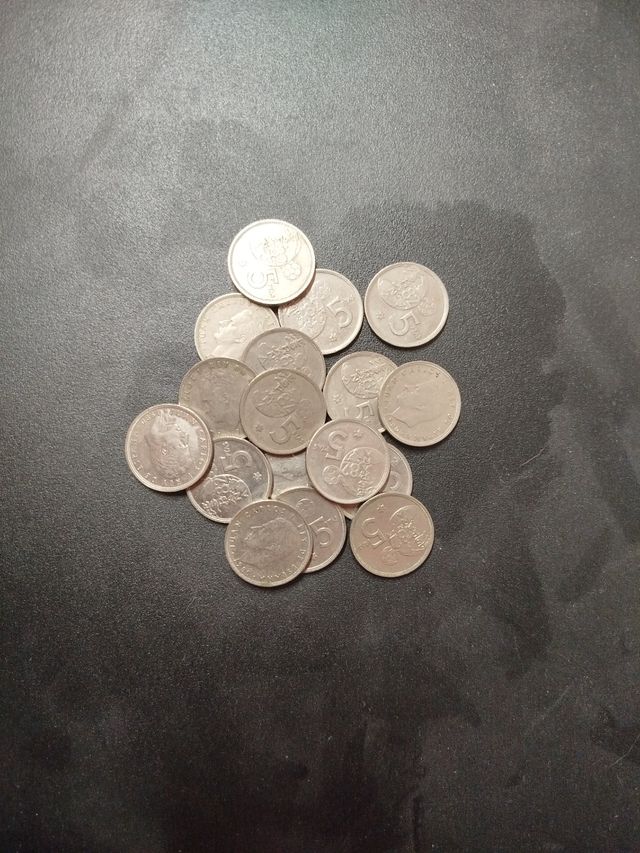 17 monedas 5 pesetas 1980 Juan Carlos I