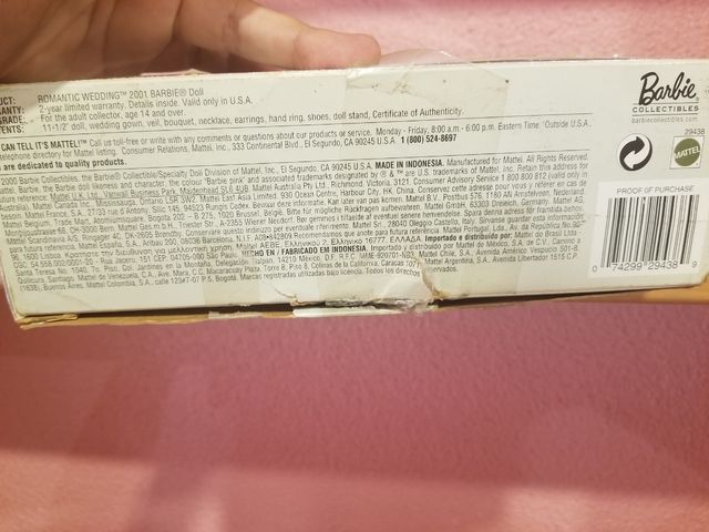 Romantic wedding 2001 colection Barbie