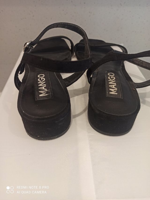 Sandalias negras Mango 37