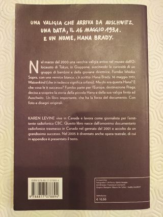 La valigia di Hana, Karen Levine 2017