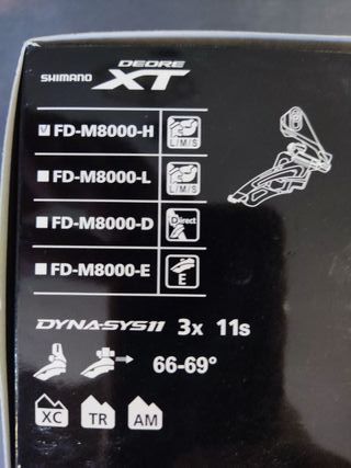 Desviador Shimano XT FD-M8000-H 3 platos 11v
