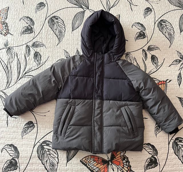 Abrigo Anorak Zara niño 3-4 años en color gris