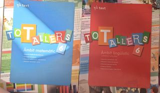 Libros de actividades de matemáticas y catalán 6⁰