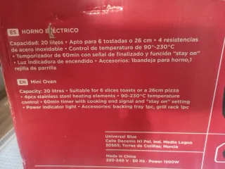 Horno portatil