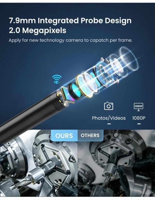 Endoscopio móvil 3 en 1.