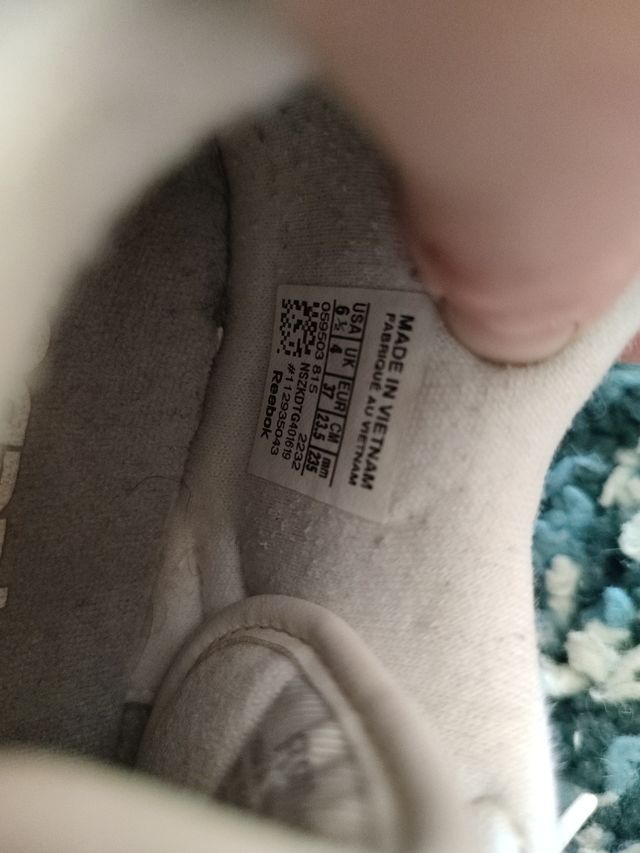 Bambas Reebok classic blancas talla 37