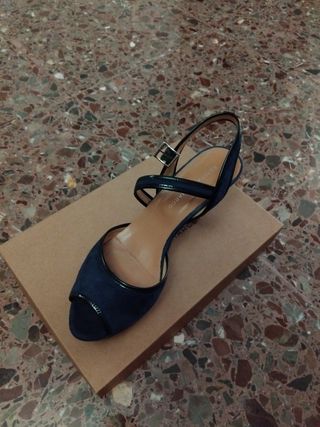 Sandalias de fiesta Estefanía Marco azul marino 
