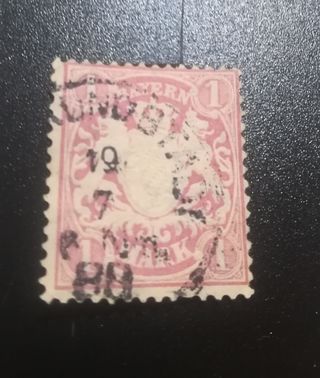 Sello Alemania Reino de Baviera 1875-900 1 marko