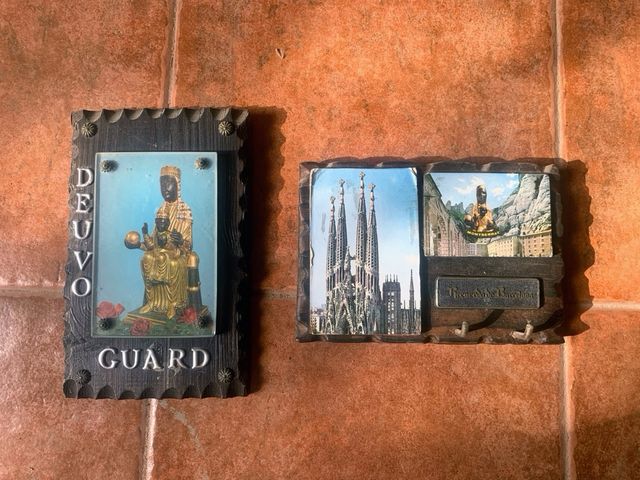 Recuerdo souvenir madera vintage/antiguo Barcelona