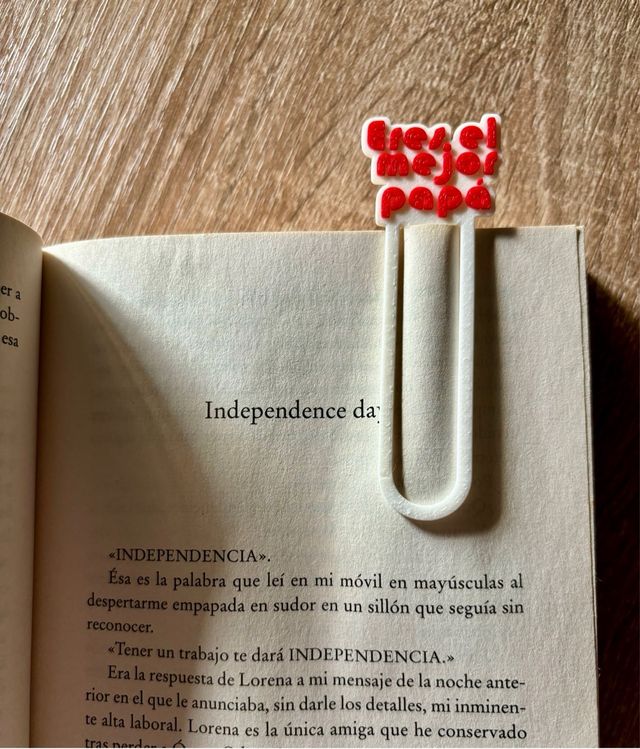 Marcapáginas de papá en 3D