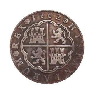 Moneda 8 reales 1762 Carlos III