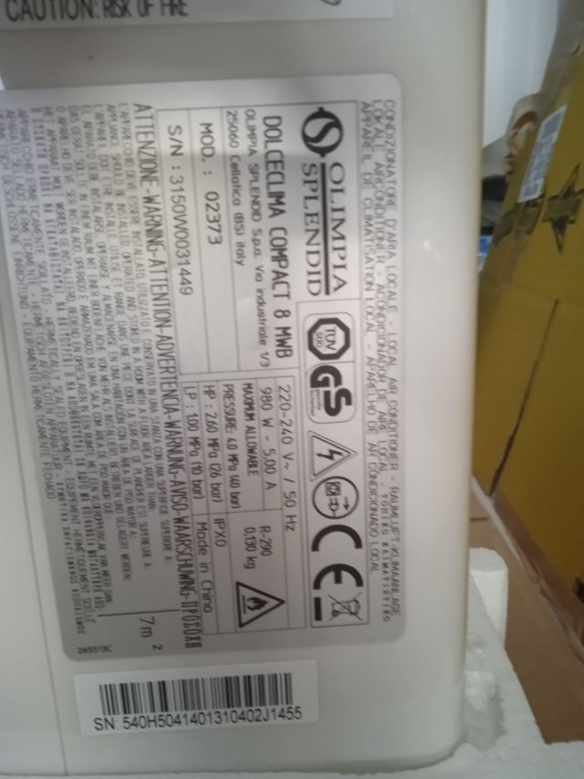 Aire acondicionado portátil