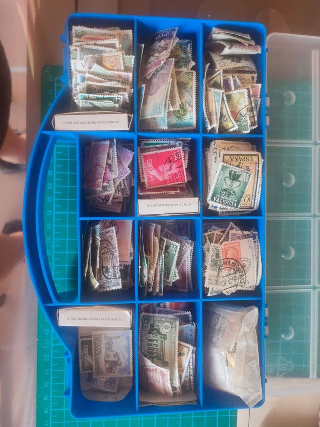 Lote carteritas filatélicas. Sellos.