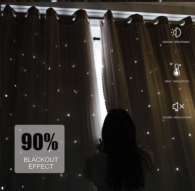 Cortinas opacas infantiles verde-rosa 132x160cm