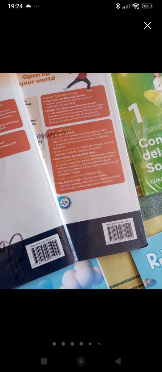 Libro inglés open Up primero primaria