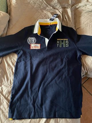Felpa polo Tommy Hifiger Tg. L - Cotone. Nuova
