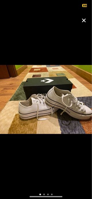 Converse de cuero bajas talla 38