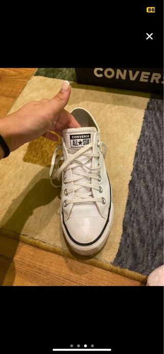 Converse de cuero bajas talla 38