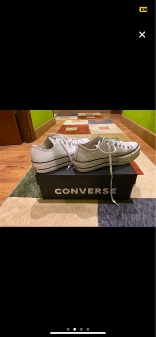 Converse de cuero bajas talla 38