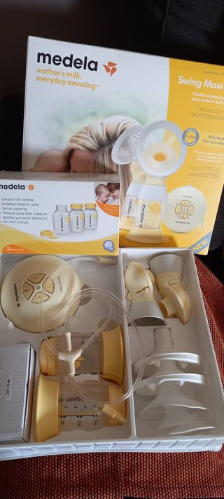Sacaleches Medela electrico doble + pack 3 botes