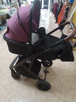 Lionelo carro capazo bebé rosa