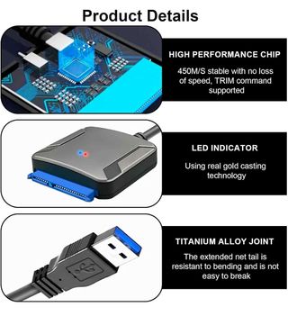 Cable sata a usb 