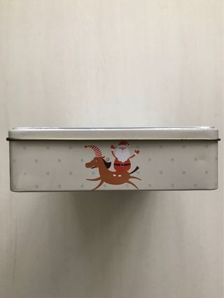 Caja de lata de galletas Navidad