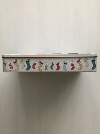 Caja de lata de galletas Navidad
