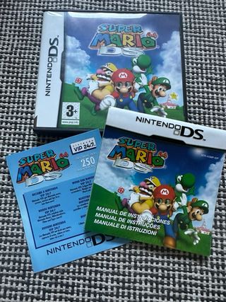 Super mario 64 DS (caja e instrucciones)