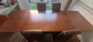 Mesa comedor madera grande (con 6 sillas)