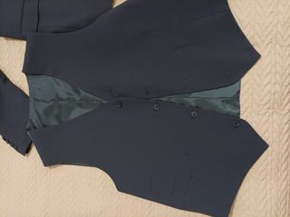 Traje hombre gris verdoso completo