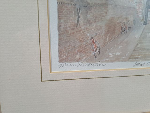 Quadro Cambridge - Jesus College acquerello
