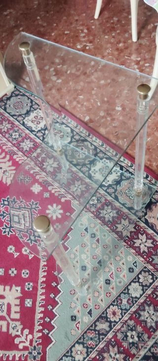 Vitrina Rinconera cristal grueso y biselado.