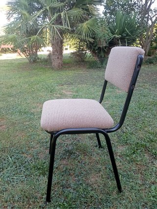 Silla metal tapizada