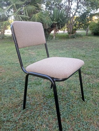 Silla metal tapizada
