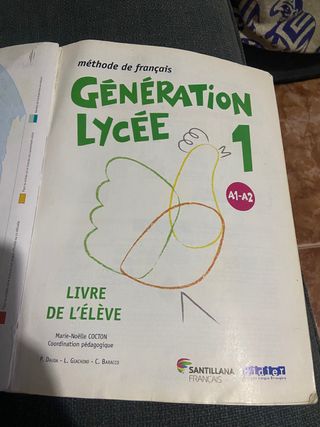 Libro Francés 1 bachillerato Generation Lycèe 1