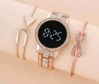 Reloj de mujer digital +pulseras nuevo