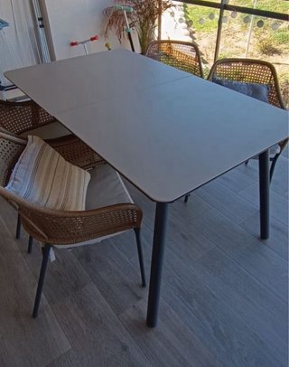 Mesa extensible para exterior
