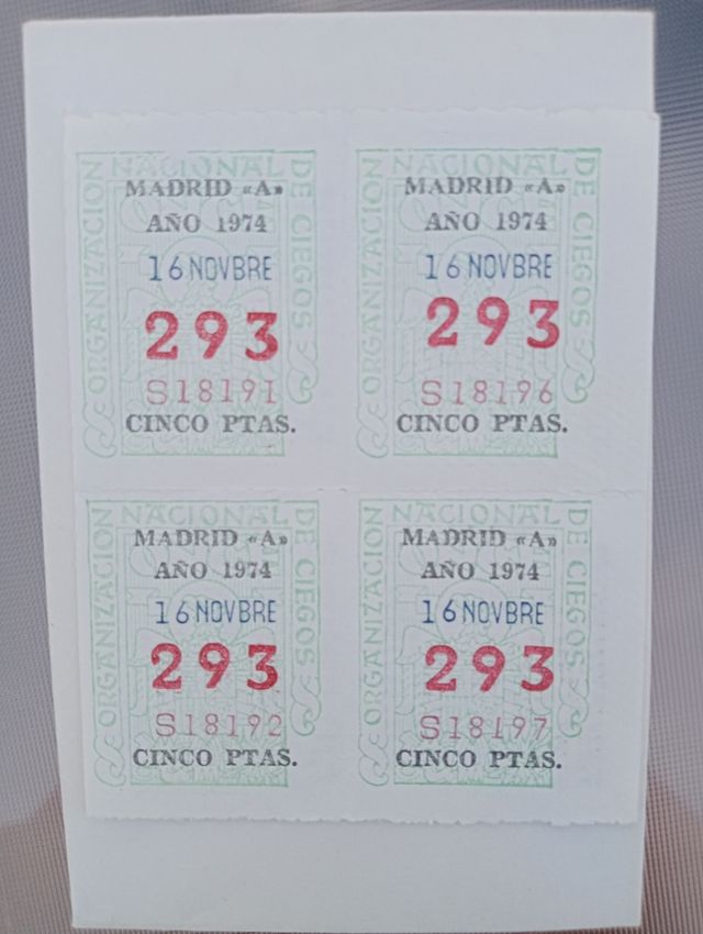 Cupones de la once 1974