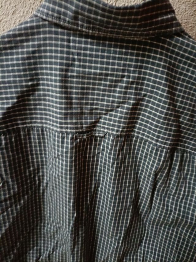 Camisa cuadros blancos y negra l marino