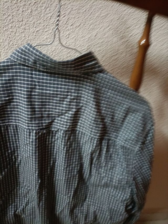 Camisa cuadros blancos y negra l marino