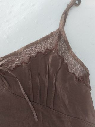 Camiseta encaje mango