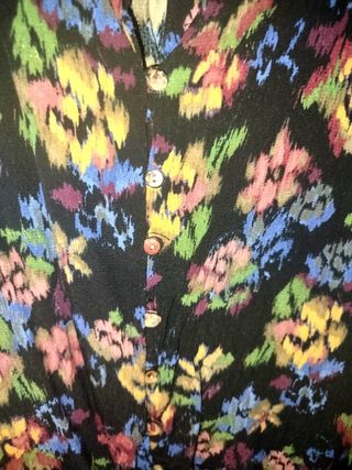 Blusa flores manga corta 