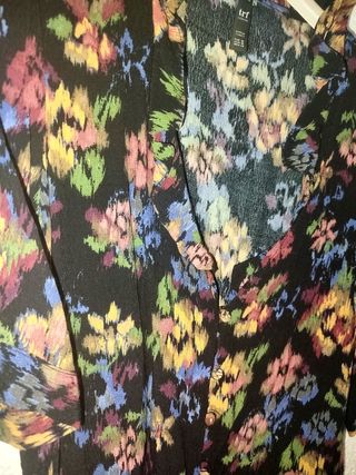 Blusa flores manga corta 
