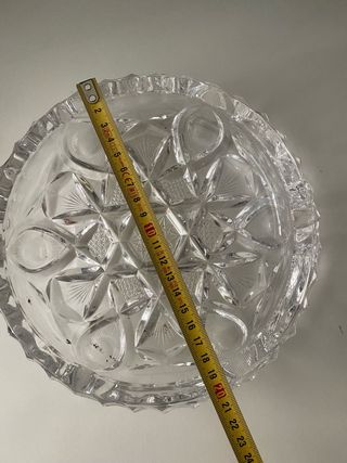 cenicero de cristal, centro de mesa