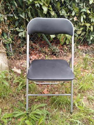 silla plegable negro